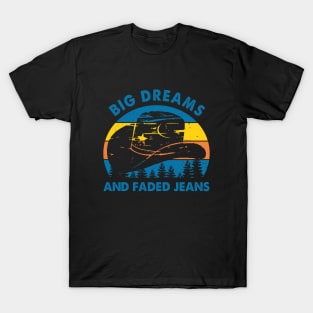 Big Dreams and Faded Jeans Dolly Retro T-Shirt